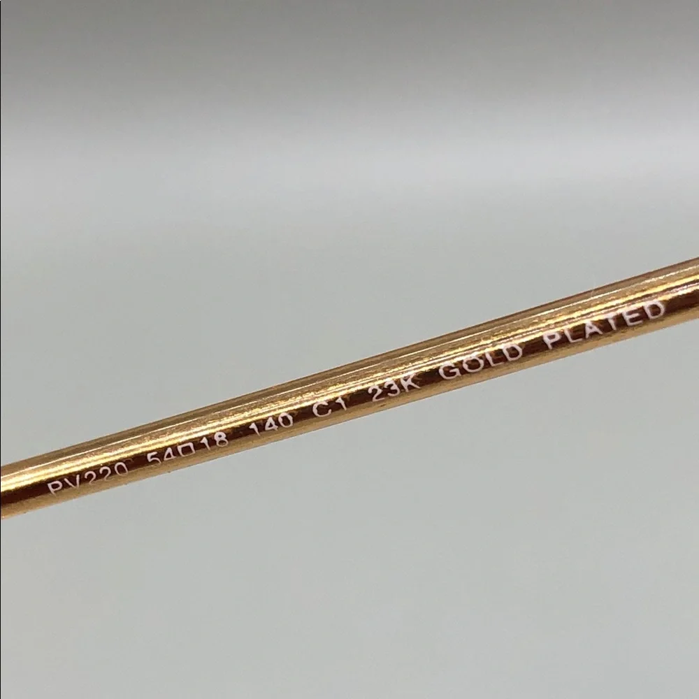 Paul Vosheront Italy rimless glasses 23k gold plated 54-18-140 UNISEX